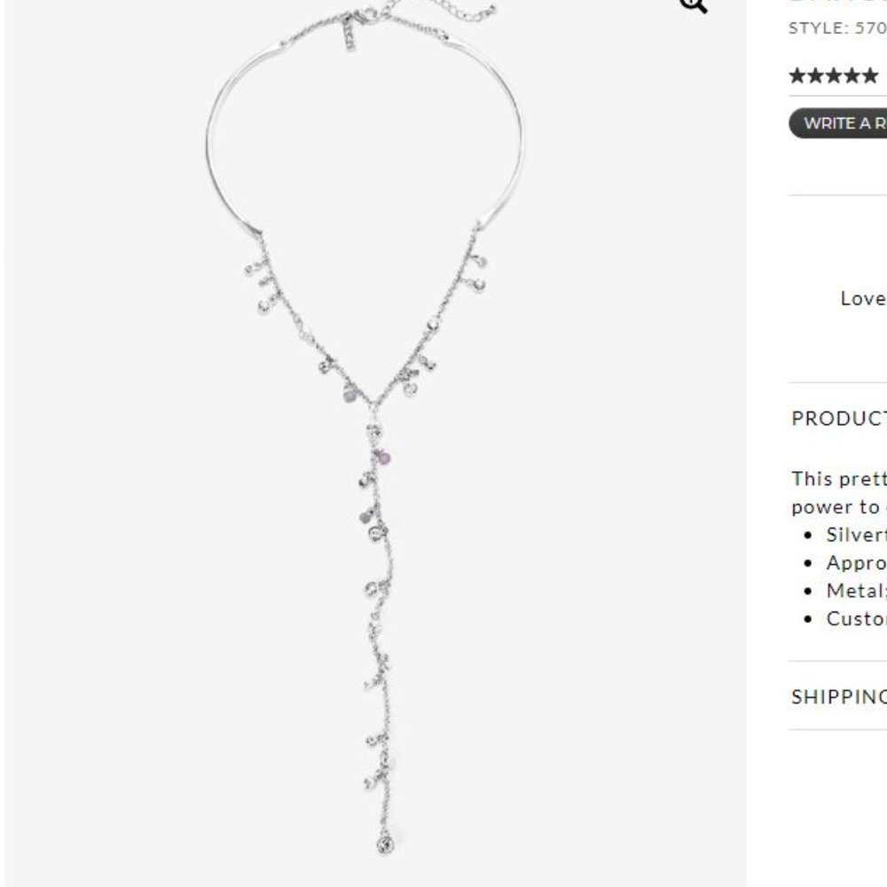 NWT WHBM DANGLE DISCS Y-NECKLACE